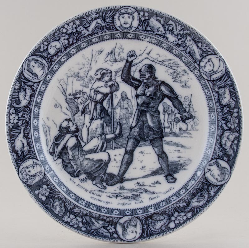 Plate The Black Knight c1880s